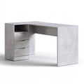 Schreibtisch in Hellgrau Betonoptik mit 3 Schubladen, 120 x 60 x 75 cm
