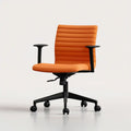 Büro-Drehstuhl mit Armlehnen, Orange/Schwarz, 65 x 65 x 98–108 cm