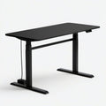Elektrisch höhenverstellbarer Schreibtisch 120 × 60 cm Schwarz