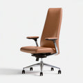 Ergonomischer Chefsessel aus PU-Kunstleder in Cognac, 68 x 68 x 118–128 cm