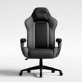 Gaming-Bürostuhl Schwarz/Grau aus PU-Kunstleder und Polyester, 68 x 68 x 120–130 cm