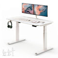 Elektrisch höhenverstellbarer Arbeitstisch 140 x 60 cm, Weiss